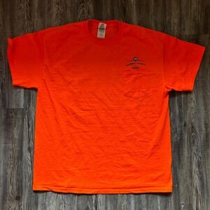 Gildan Ultra Cotton Safety Orange T-Shirt XL – Bausum & Duckett Electric Logo –